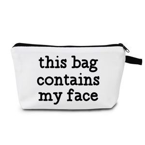 Gift For Women Girls Teen Friends This Bag Contains My Face Small Zipper🤘